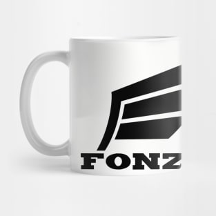 Fonzie Motorcycles - Wings Black Mug